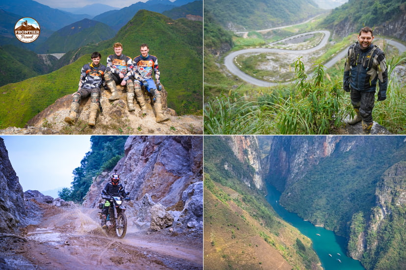 The unique scene of the motorbike convoy in Ha Giang.